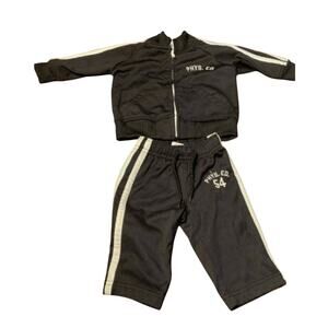 Old Navy Baby Tracksuit Set 3–6 Months – Black & White